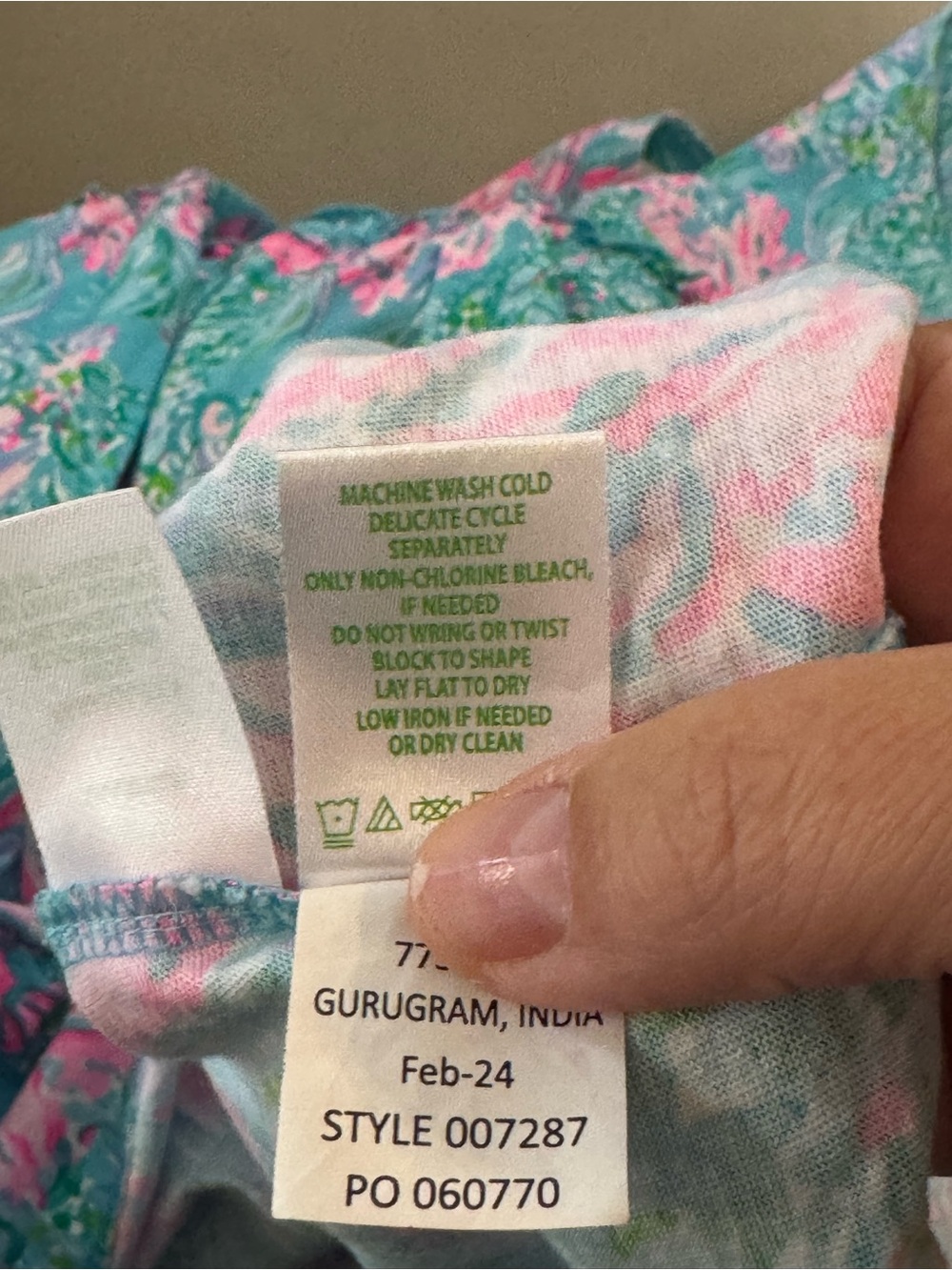 Lilly Pulitzer Amalfi Swing Dress Blue/green and Pink Medium - Picture 8 of 9